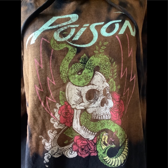 💀 NWT 2X POISON SKULL 💀& 🌹 ROSES HOODIE SWEATSHIRT - Picture 14 of 14
